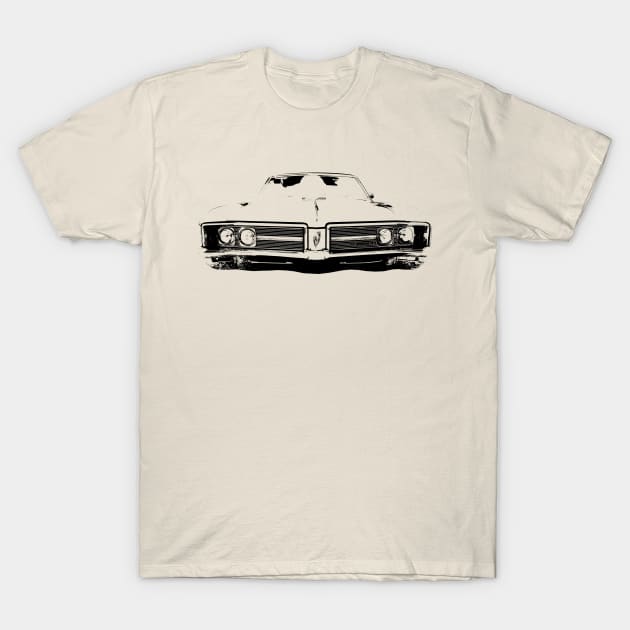 Buick LeSabre 1960s American classic car monoblock black T-Shirt by soitwouldseem